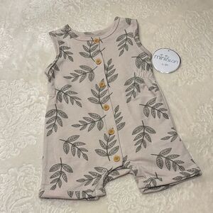 Minibean Leaf Print Onesie